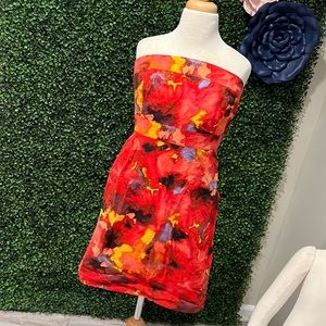 Strapless colorful dress